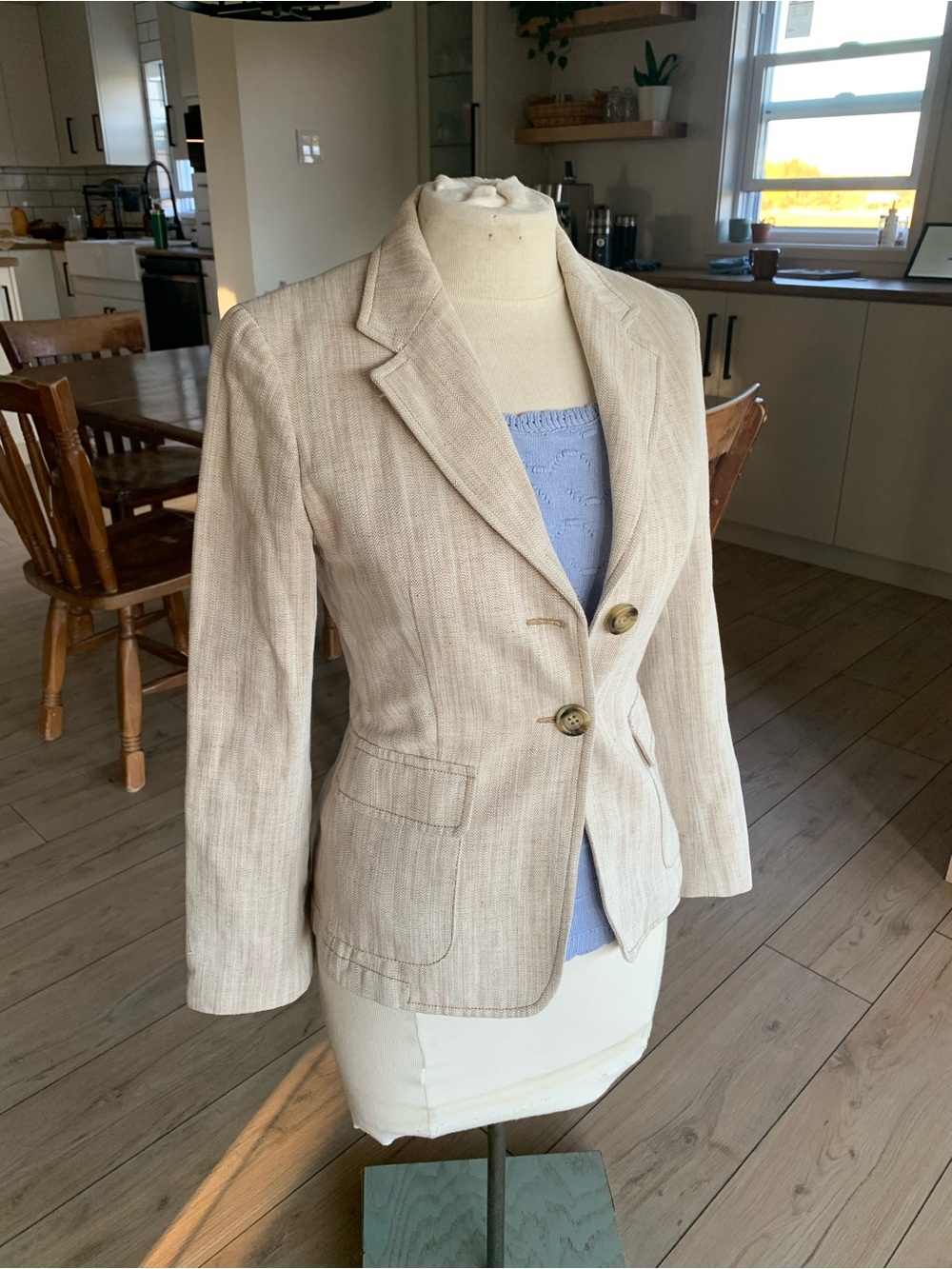 MaxMara Tailored Blazer | Linen-Blend | Y2K preppy classical jacket